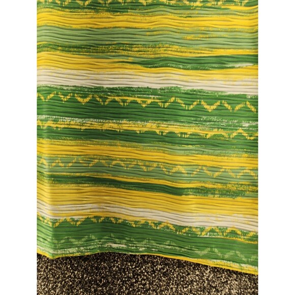 Alfred Dunner Medium Petite Short Sleeve Green Yellow Blouse 8.6608 - Picture 4 of 5